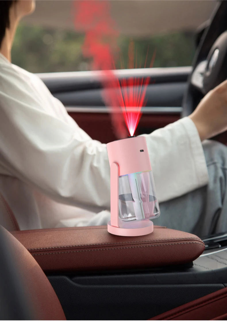 Humidificateur Projection Ciel Étoilé 280ml — LED Multimode, 2 Modes de Brume & USB 5V
