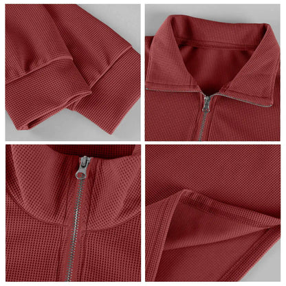 Sweat Col Polo Homme — Manches Longues, Fermeture Éclair, Coupe Ample | Automne-Hiver