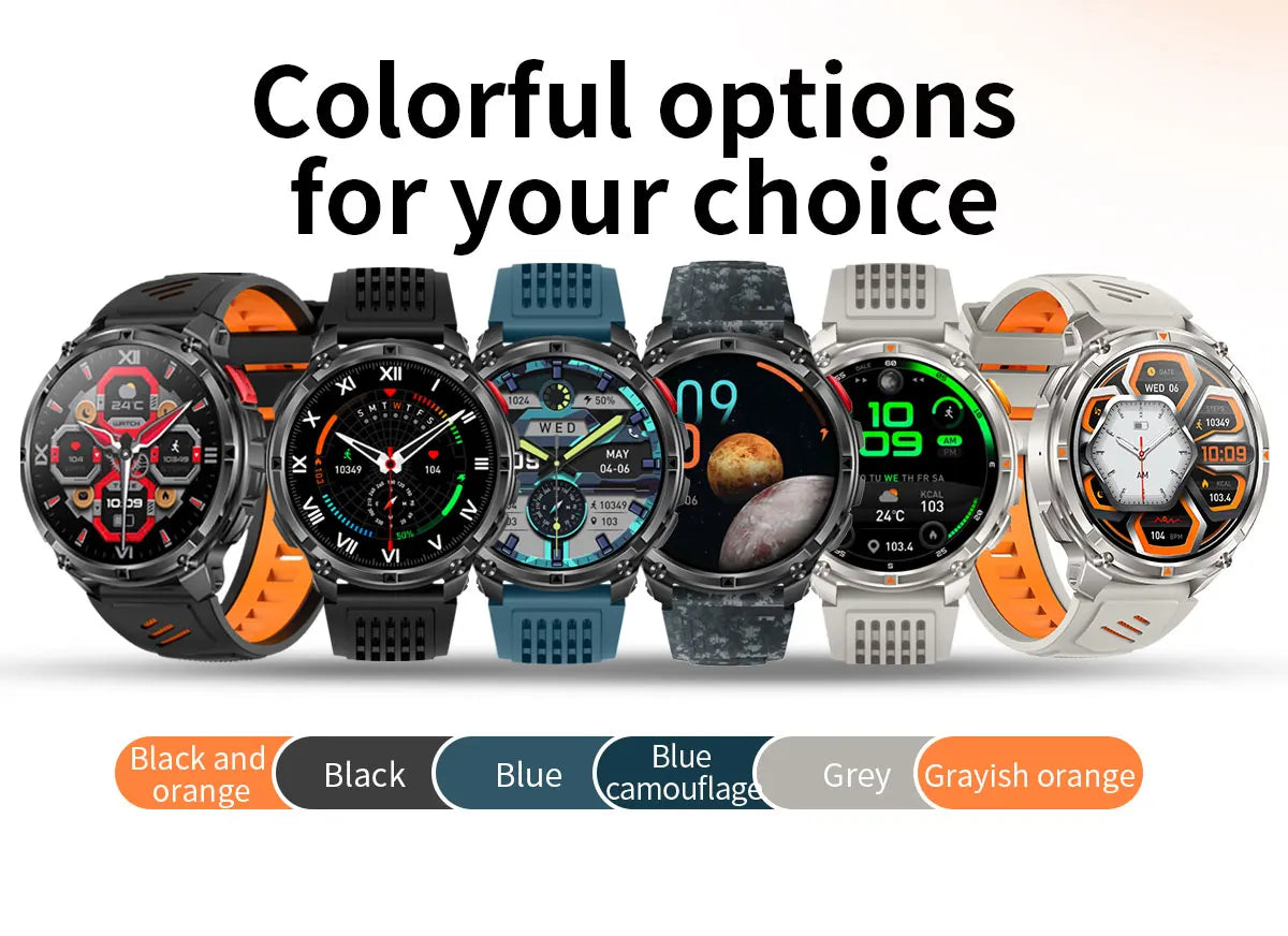 Smartwatch GPS GUHUAVMI T-Rex3 Pro 2026 — AMOLED 1,7", Batterie 1100mAh, 10 ATM, 100+ Modes Sport