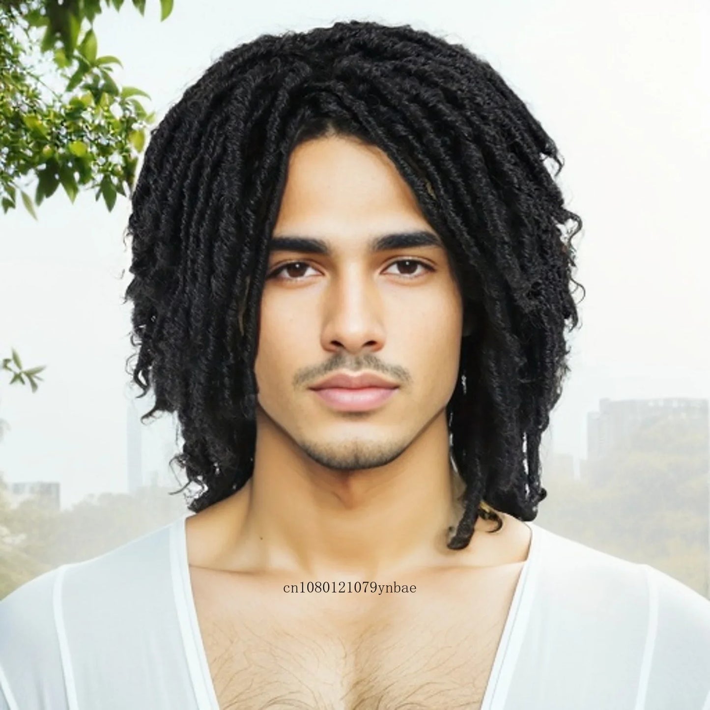 Perruque Dreadlocks Homme Kadier — Fibre Synthétique Haute Température, Courte, Noire, Cosplay Rock Halloween