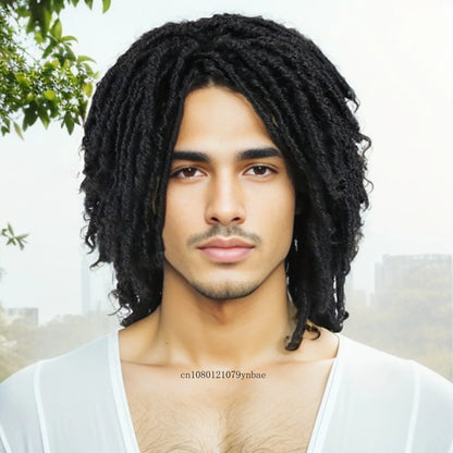 Perruque Dreadlocks Homme Kadier — Fibre Synthétique Haute Température, Courte, Noire, Cosplay Rock Halloween