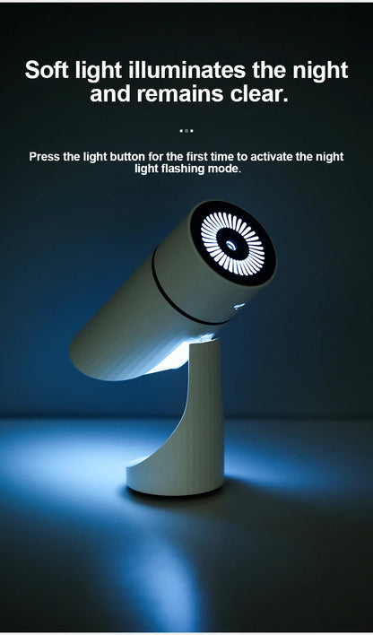 Humidificateur Diffuseur Sans Fil 260ml — Nano-Spray, Buse 90°, Veilleuse LED & Batterie 1000mAh