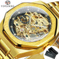 Montre Mécanique Automatique Homme FORSINING FS100 — Squelette Lumineux, Acier Inoxydable, Verre Hardlex, 6 Coloris | TechNova X