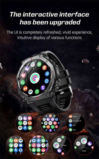 Montre Connectée Sport ZYKEXUAN T-Rex3 — AMOLED 1,43", Étanche 10 ATM, Boussole, Altimètre, 100+ Sports, 13 Coloris | TechNova X