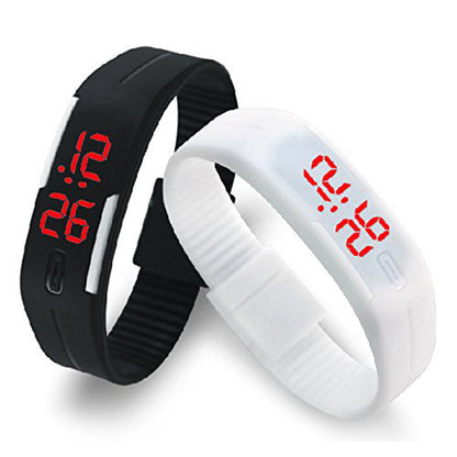 Montre Digitale LED MOONBIFFY DW4805 — Écran Tactile, Bracelet Silicone, Style Sport Unisexe