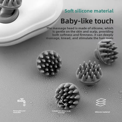 Masseur musculaire masseur de tête électrique cuir chevelu détendre Vibration masseur de cuir chevelu pétrissage Machine de Massage de tête Rechargeable femmes/hommes