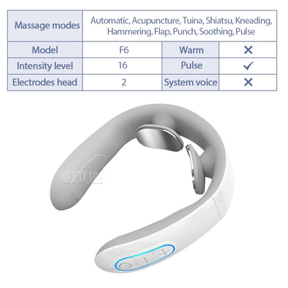 Masseur intelligent électrique TENS EMS pour le dos et le cou, 4 modes, pour la relaxation musculaire et la santé, outil de massage des épaules et cervicales