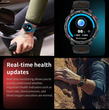 Smartwatch GUHUAVMI HT33 — AMOLED Saphir 1,7", Batterie 1100mAh, 100+ Sports, IP68