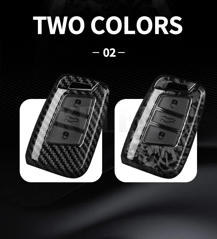 Housse de clé de voiture en Fiber de carbone ABS, pour Volkswagen VW Magotan Passat B8 Golf pour Skoda Superb A7, coque de haute qualité