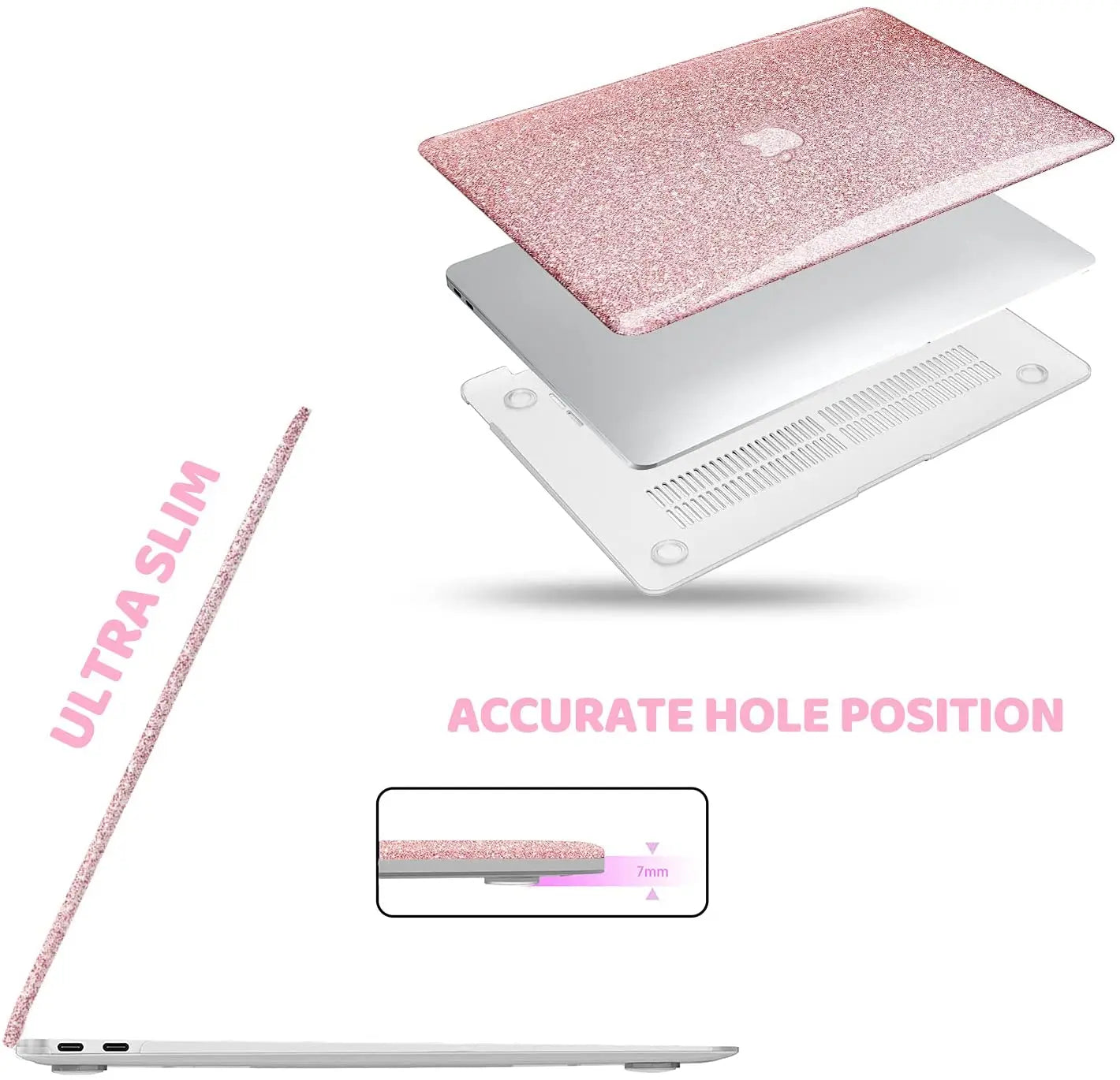 MacBook Air-Étui rigide en plastique brillant, clavier et écran C, 13 M1 2022, 16 pouces, A2485, A2337, M1 M2A2338, A2681, 14 pouces, A2442