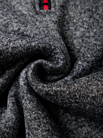Pull à col roulé avec fermeture éclair pour homme, sweat-shirt d'extérieur, pull à demi-fermeture éclair, vêtements solides, PVD, printemps, automne