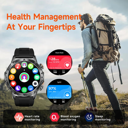 Militaire 1000mAh grande batterie montre intelligente numérique Bluetooth appel sport Smartwatch électronique montres pour homme Android 2026 nouveau