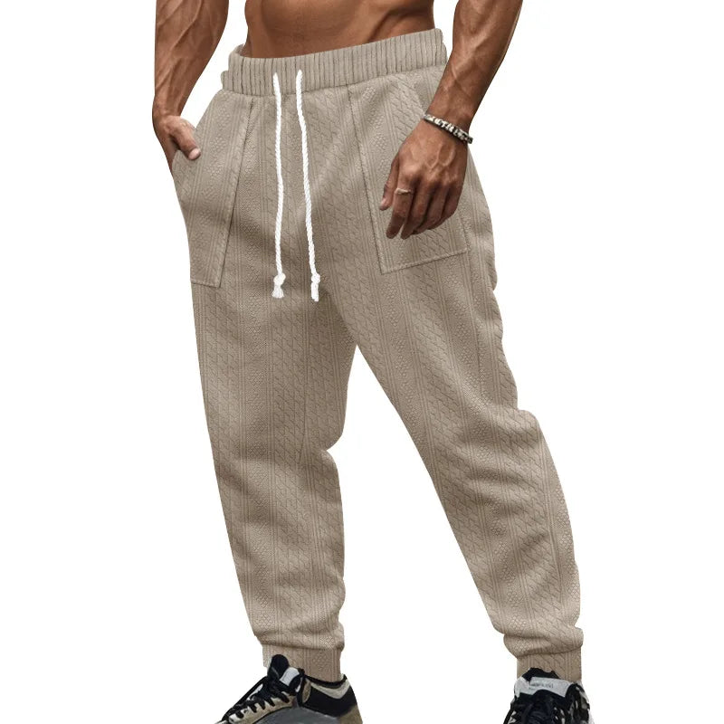 Pantalon de Jogging Homme Couleur Unie — Style Américain | Coupe Ample | Cordon de Serrage | Poches | 5 Coloris | S–XXXL