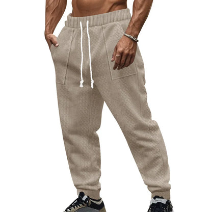 Pantalon de Jogging Homme Couleur Unie — Style Américain | Coupe Ample | Cordon de Serrage | Poches | 5 Coloris | S–XXXL