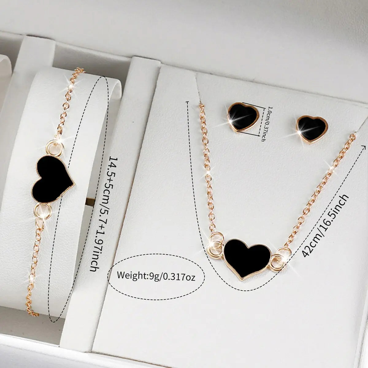 Coffret Bijoux Femme 5 Pièces — Montre Quartz Bracelet Cuir, Boucles d’Oreilles, Collier & Bracelet