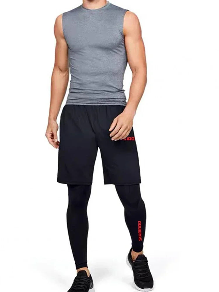 Men's Stretch Cycling Pants — Quick-Dry Running & Outdoor Tights | TechNova X