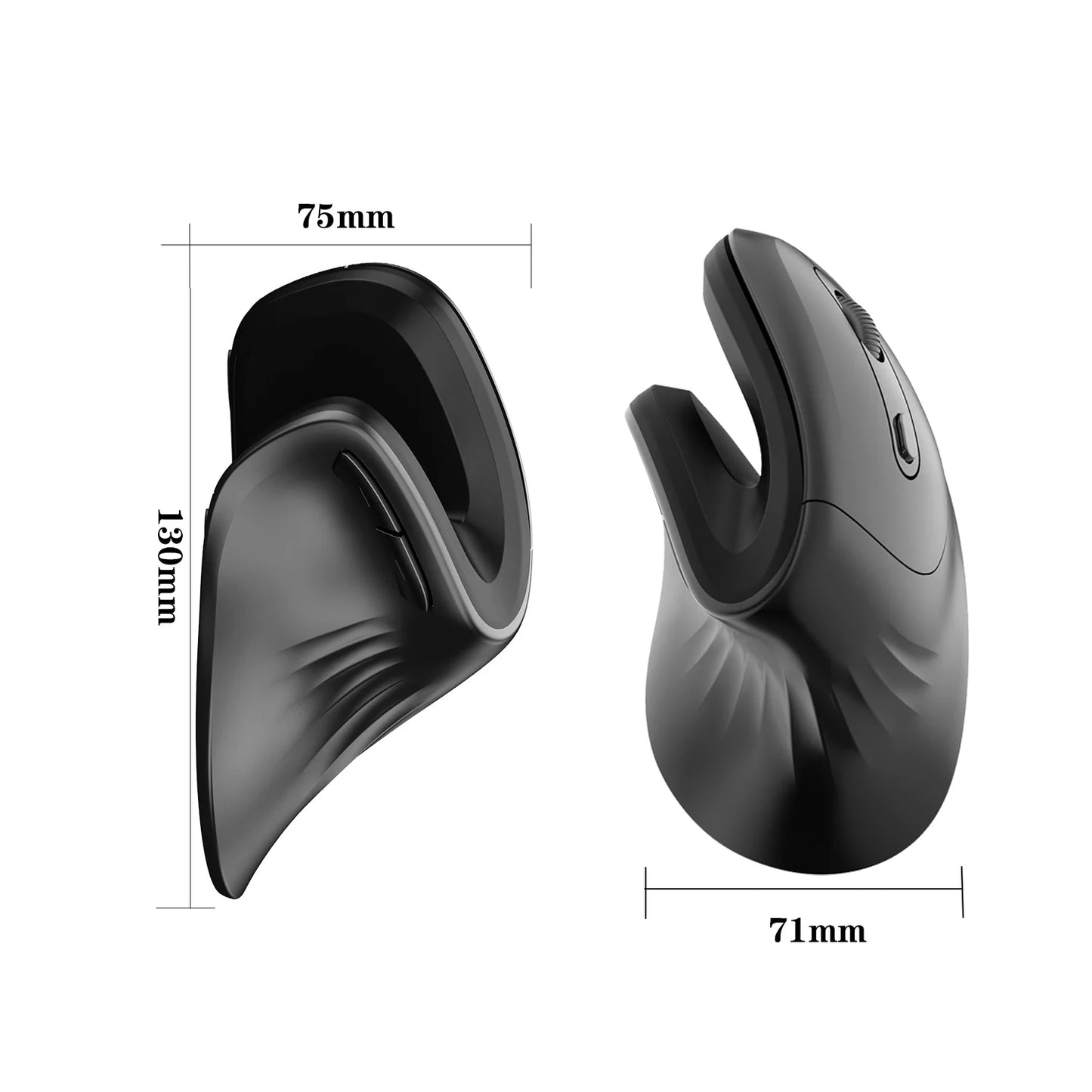 Souris Verticale Sans Fil T27 — Ergonomique, Silencieuse, 3200 DPI | TechNova X