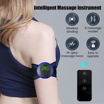 Portable EMS Electric Neck Massager, Neck Stretcher for Cervical Muscle Pain Relief and Shoulder Relaxation Massage Patch