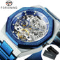 Montre Mécanique Automatique Homme FORSINING FS100 — Squelette Lumineux, Acier Inoxydable, Verre Hardlex, 6 Coloris | TechNova X