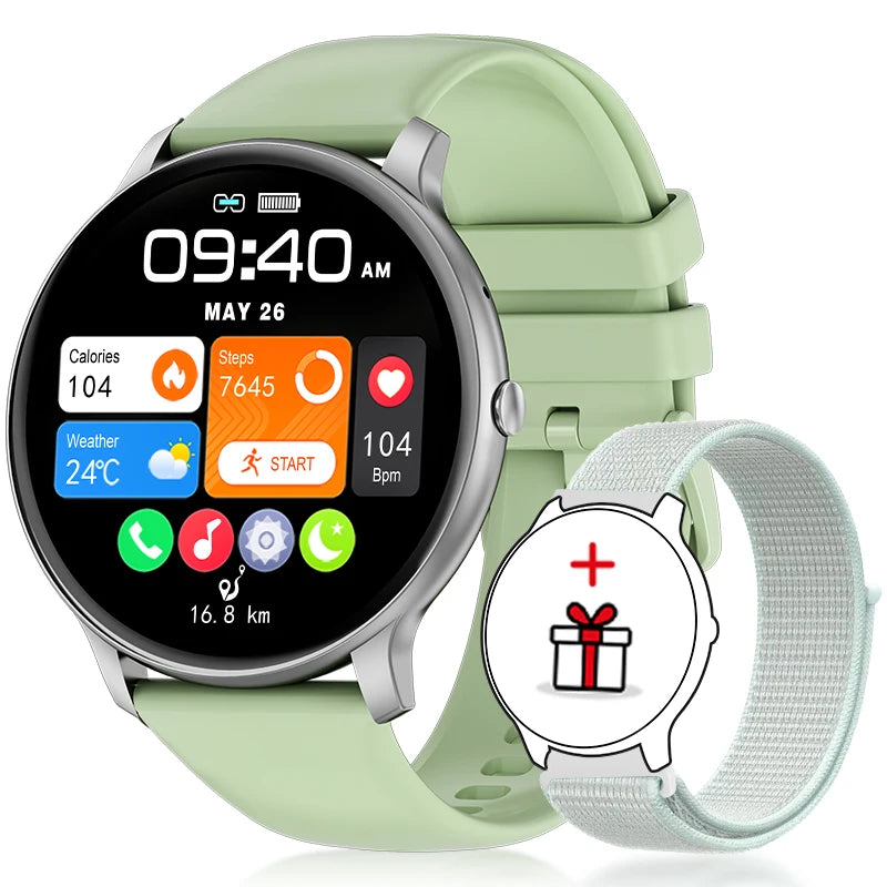 Smartwatch LIGE 2025 — Bluetooth 5.3, Écran 1,39", Santé 24h, IP68