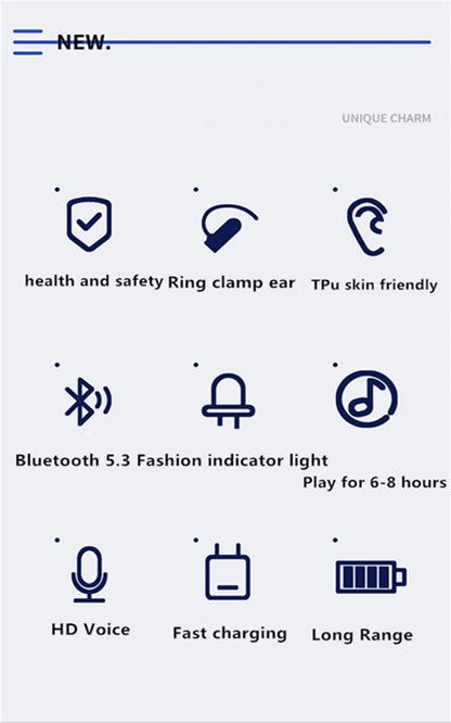 Écouteurs sans fil Bluetooth à conduction osseuse de haute qualité TWS, avec micro, pour le sport et réduction du bruit