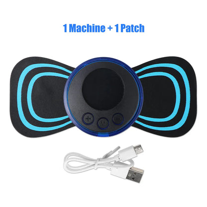 Portable EMS Electric Neck Massager, Neck Stretcher for Cervical Muscle Pain Relief and Shoulder Relaxation Massage Patch