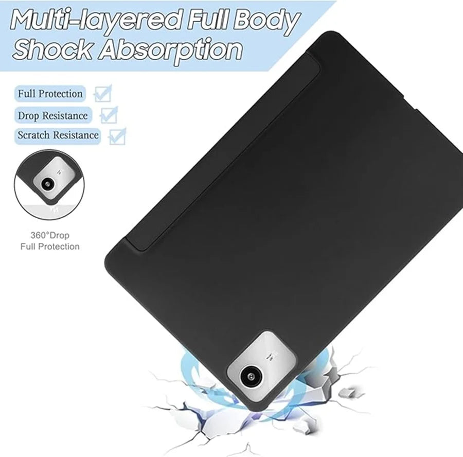 Housse Tablette Lenovo Tab M11 / Xiaoxin Pad 2024-2025 — Simili Cuir, Réveil Auto | TechNova X