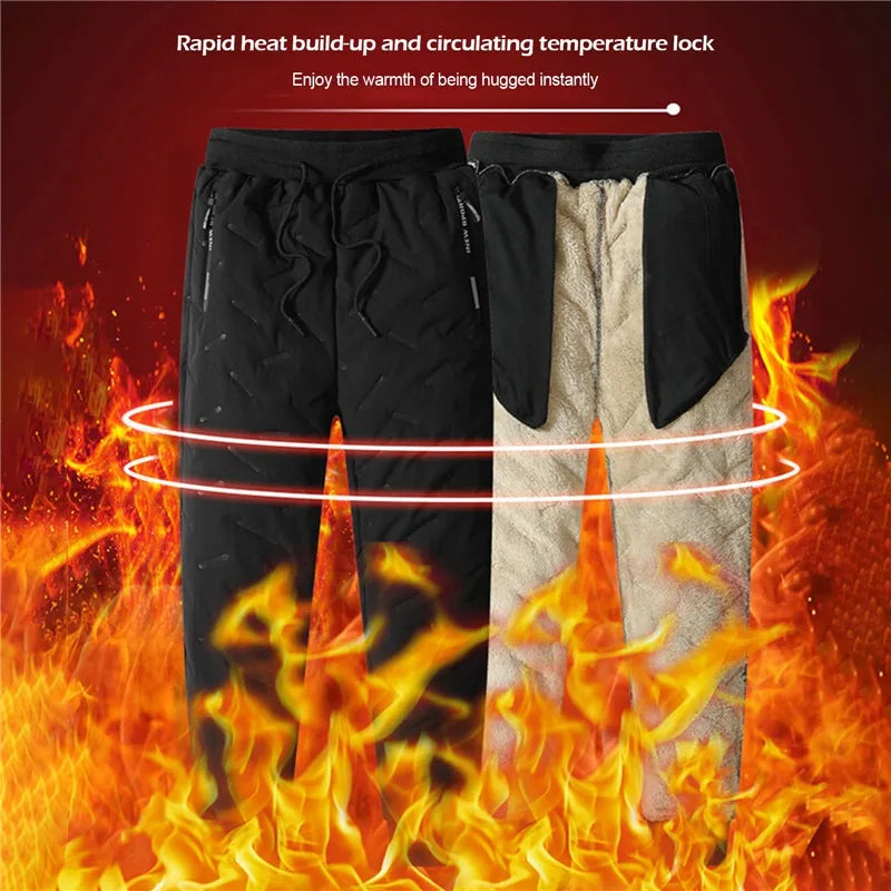 Pantalon de Survêtement Homme Thermique — Laine d'Agneau | Imperméable & Coupe-Vent | Slim | 2 Coupes | 2 Coloris | L–6XL