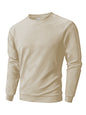Sweat-shirt à col ras du cou pour homme, vêtement de sport chaud, basique, pour l'extérieur, décontracté, sans capuche, printemps-automne