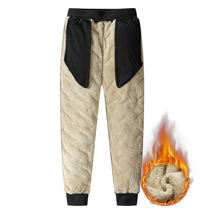 Pantalon de Survêtement Homme Thermique — Laine d'Agneau | Imperméable & Coupe-Vent | Slim | 2 Coupes | 2 Coloris | L–6XL