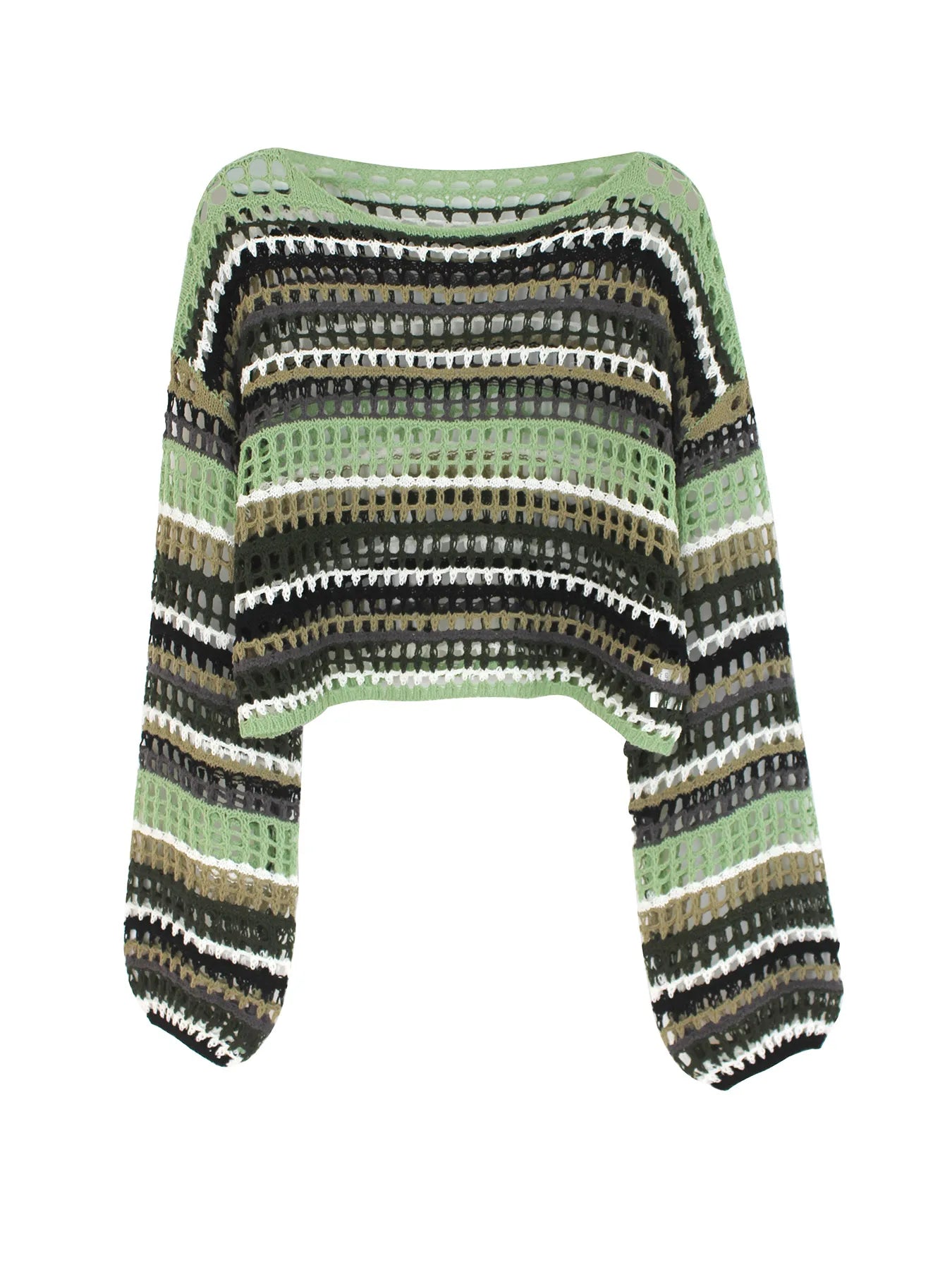 Pull femme un mot col tête à manches longues grain horizontal grain vide plage blouse pull printemps et été