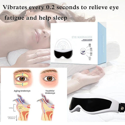 Electric Eye Massager, Eye Vision Improvement, Migraine, Forehead, Eye Care Glasses, Wireless Massage, Vibration, Health Care