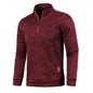 Pull à col roulé avec fermeture éclair pour homme, sweat-shirt d'extérieur, pull à demi-fermeture éclair, vêtements solides, PVD, printemps, automne