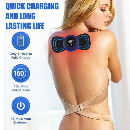 EMS Electric Neck Massager, Muscle Stimulation Instrument, back, neck and calf patches, joint pain, low-frequency massager