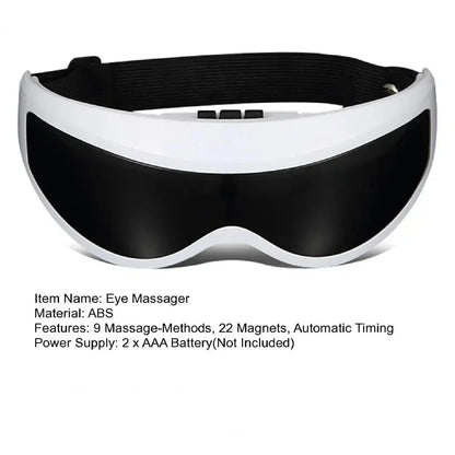 Electric Eye Massager, Eye Vision Improvement, Migraine, Forehead, Eye Care Glasses, Wireless Massage, Vibration, Health Care
