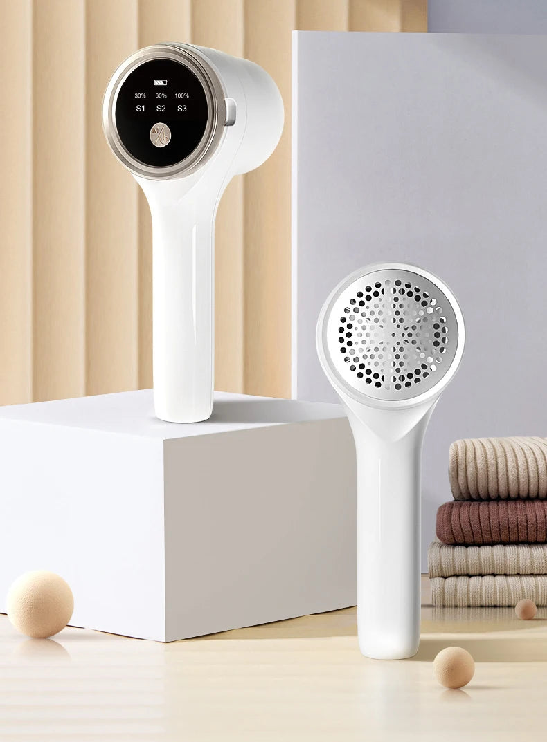 Rasoir Anti-Peluches Électrique Rechargeable — Affichage LED, 40 min d'Autonomie & Charge Rapide