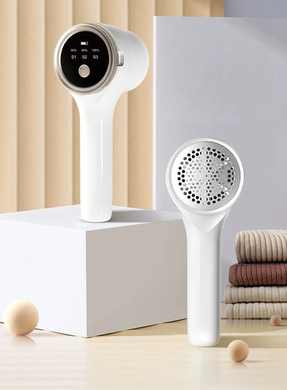 Rasoir Anti-Peluches Électrique Rechargeable — Affichage LED, 40 min d'Autonomie & Charge Rapide