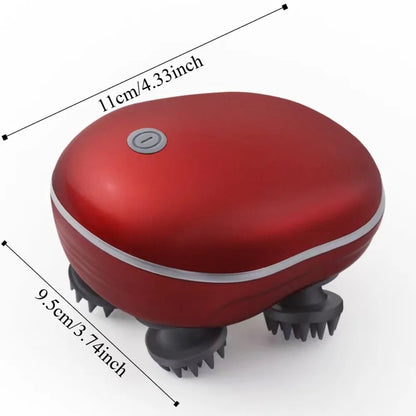Electric Head Massager Muscle Scalp Relax Kneading Rechargeable Scalp Massager Vibration Head Massage Machine Gift
