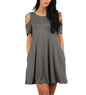 Robe Été Femme Vintage — Épaules Dénudées, Col Rond, Ligne A, 4 Coloris, S-XXL | TechNova X