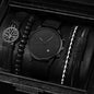 Montre Homme Quartz — Cadran Chiffres Romains + 3-4 Bracelets Interchangeables Cuir & Nylon