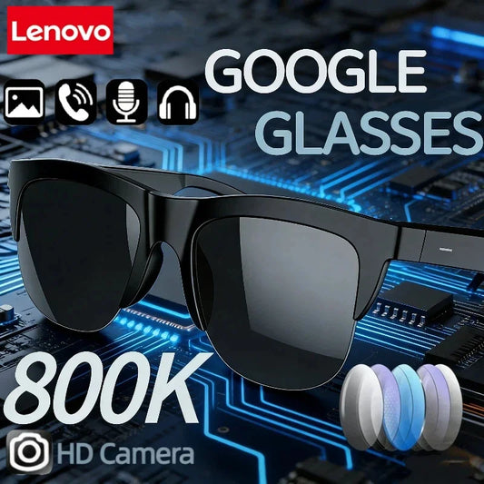 Lunettes de soleil intelligentes Bluetooth Lenovo, écouteurs pour appels et sports de plein air, technologie HIFI, anti-touch, protection UV, pour hommes et femmes