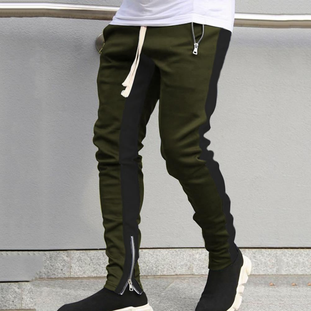 Viser de survêtement skinny pour hommes, pantalons de jogging à fermeture éclair latérale, survêtements Hip Hop Sportedly, pantalons de sport FJpouvez-vous ms, proximité Wstring