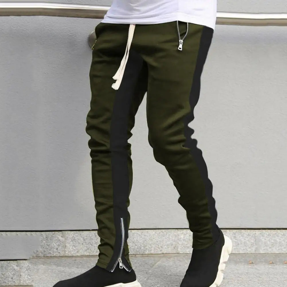 Viser de survêtement skinny pour hommes, pantalons de jogging à fermeture éclair latérale, survêtements Hip Hop Sportedly, pantalons de sport FJpouvez-vous ms, proximité Wstring