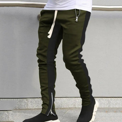 Viser de survêtement skinny pour hommes, pantalons de jogging à fermeture éclair latérale, survêtements Hip Hop Sportedly, pantalons de sport FJpouvez-vous ms, proximité Wstring