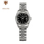 Montre Femme Luxe Diamant — Quartz Acier Inoxydable, Étanche 5 ATM