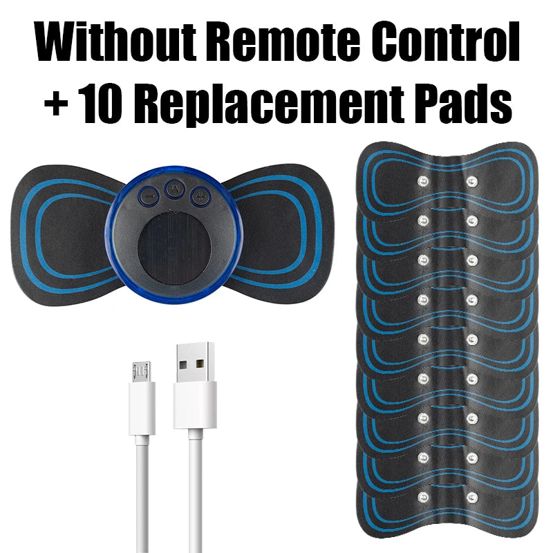 EMS Electric Neck Massager, Muscle Stimulation Instrument, back, neck and calf patches, joint pain, low-frequency massager