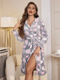 Robe Kimono Flanelle Polaire à Capuche Femme — Chemise de Nuit Chaude & Douce