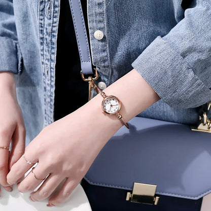 Montre Bracelet Jonc Femme Quartz YIKAZE — Acier Inoxydable, Style Rétro Luxe, 14 Coloris