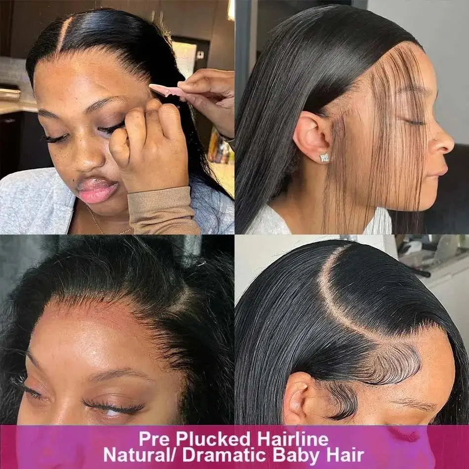 Perruque Cheveux Humains Lace Front HD — 13x4 / 13x6 / 5x5 | Densité 250% | 16-42 Pouces | Sans Colle
