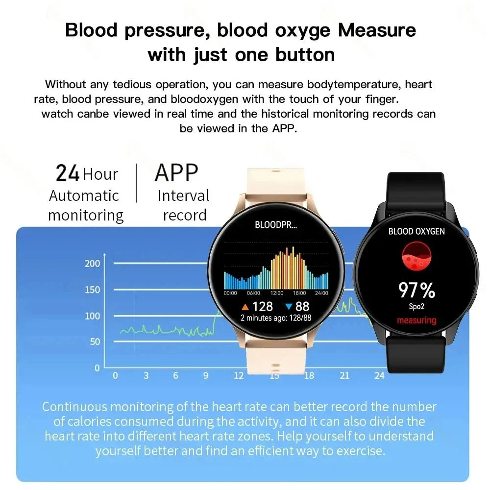 Smartwatch LIGE 0392 — Bluetooth 5.0, Appels, IP68, Charge Magnétique, Cadran Personnalisable